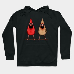 Red Cardinal cute birds Hoodie